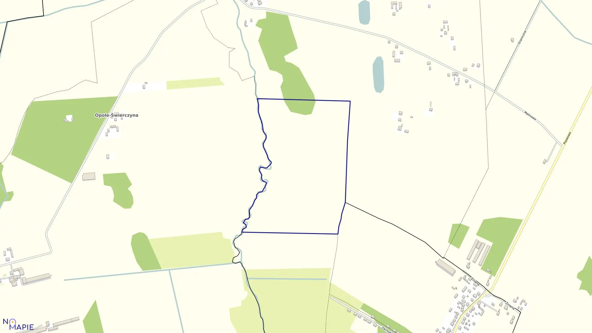 Mapa obrębu 1 w mieście Siedlce