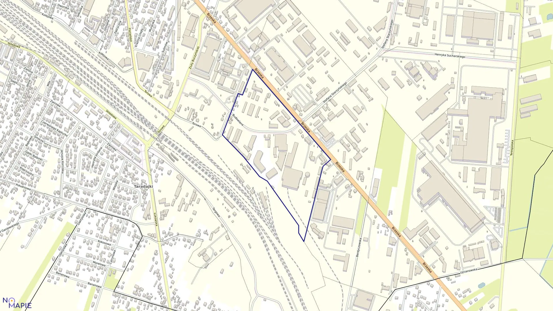 Mapa obrębu 115 w mieście Siedlce