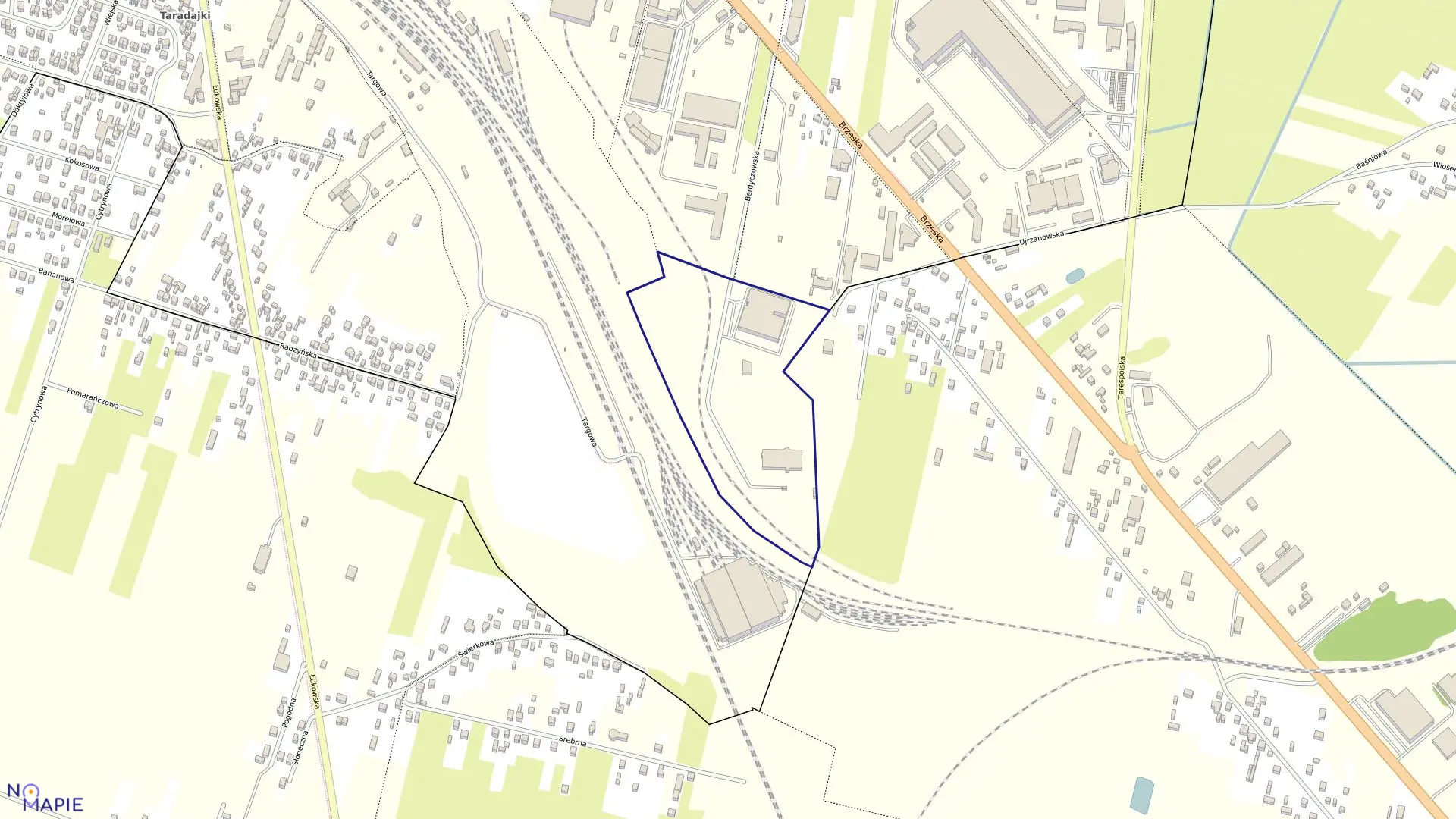 Mapa obrębu 119 w mieście Siedlce