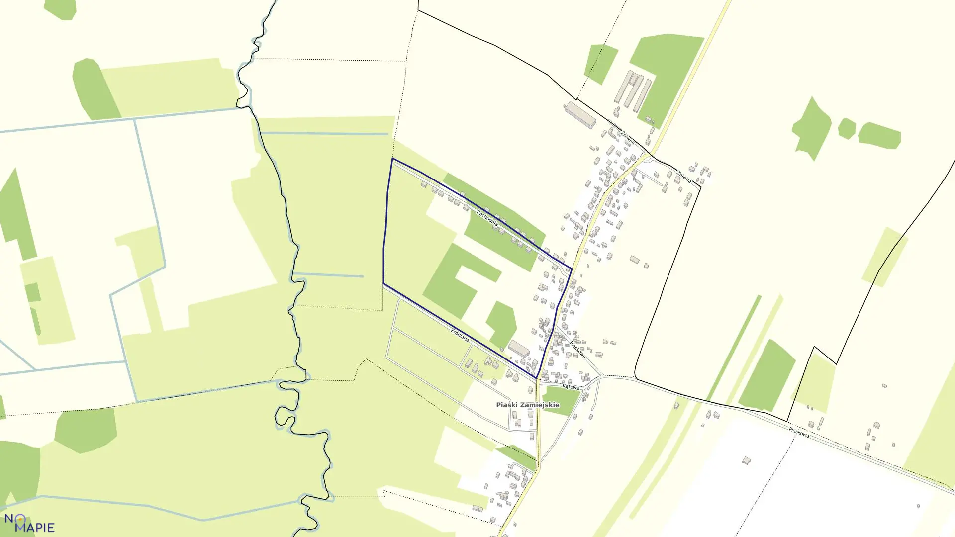 Mapa obrębu 5 w mieście Siedlce