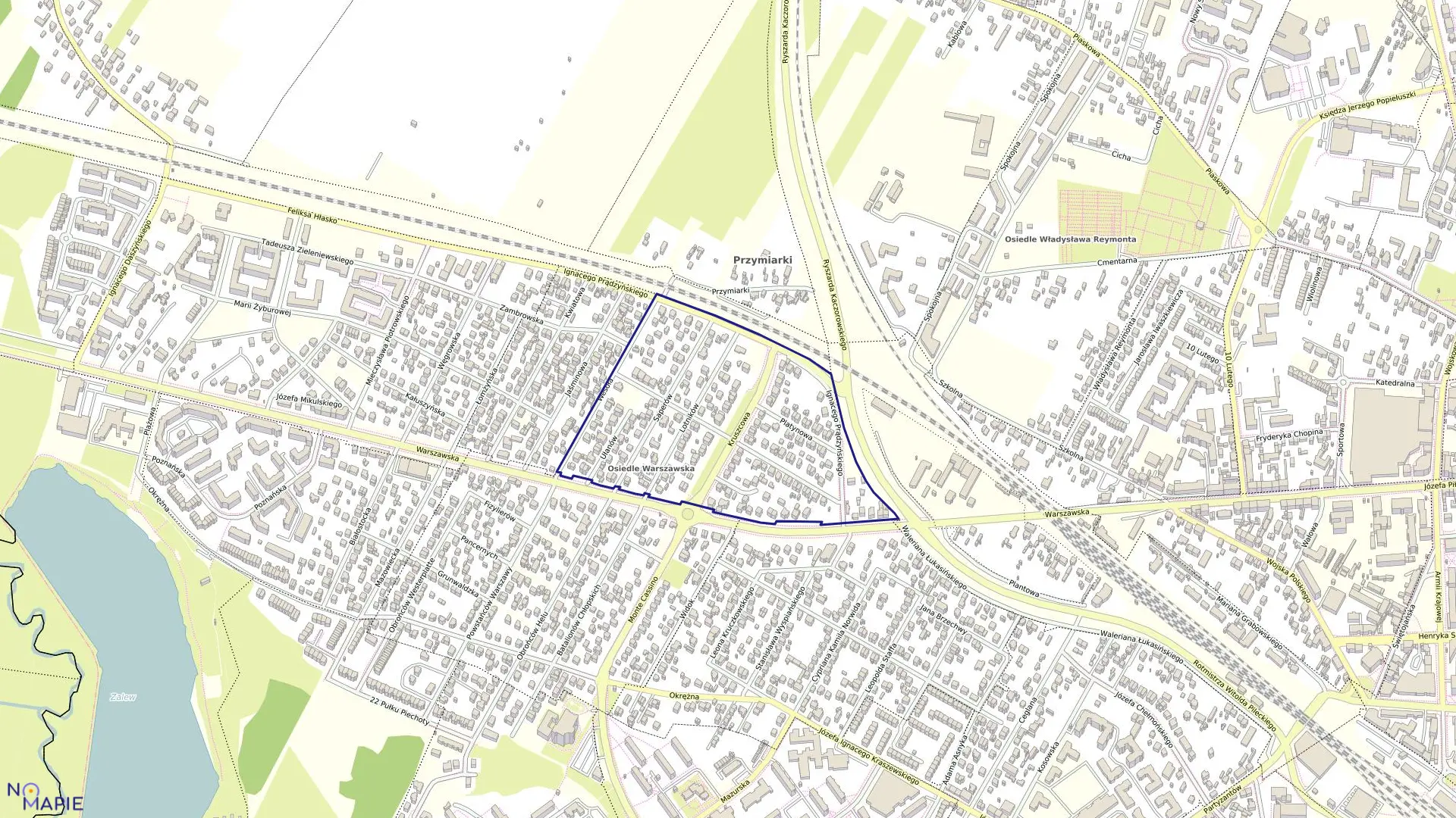 Mapa obrębu 56 w mieście Siedlce