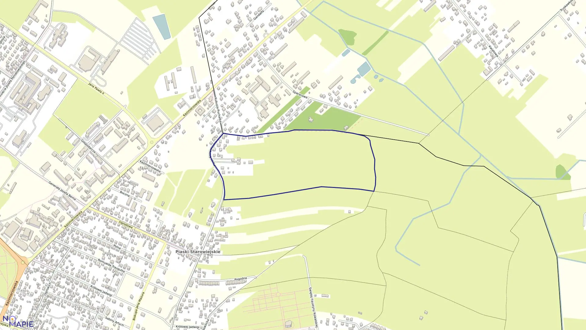 Mapa obrębu 59 w mieście Siedlce