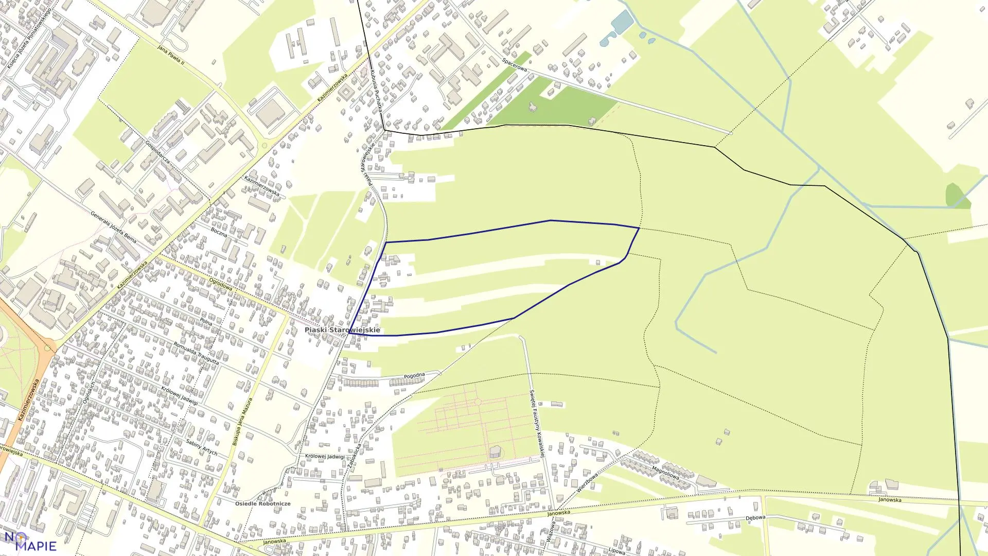 Mapa obrębu 64 w mieście Siedlce