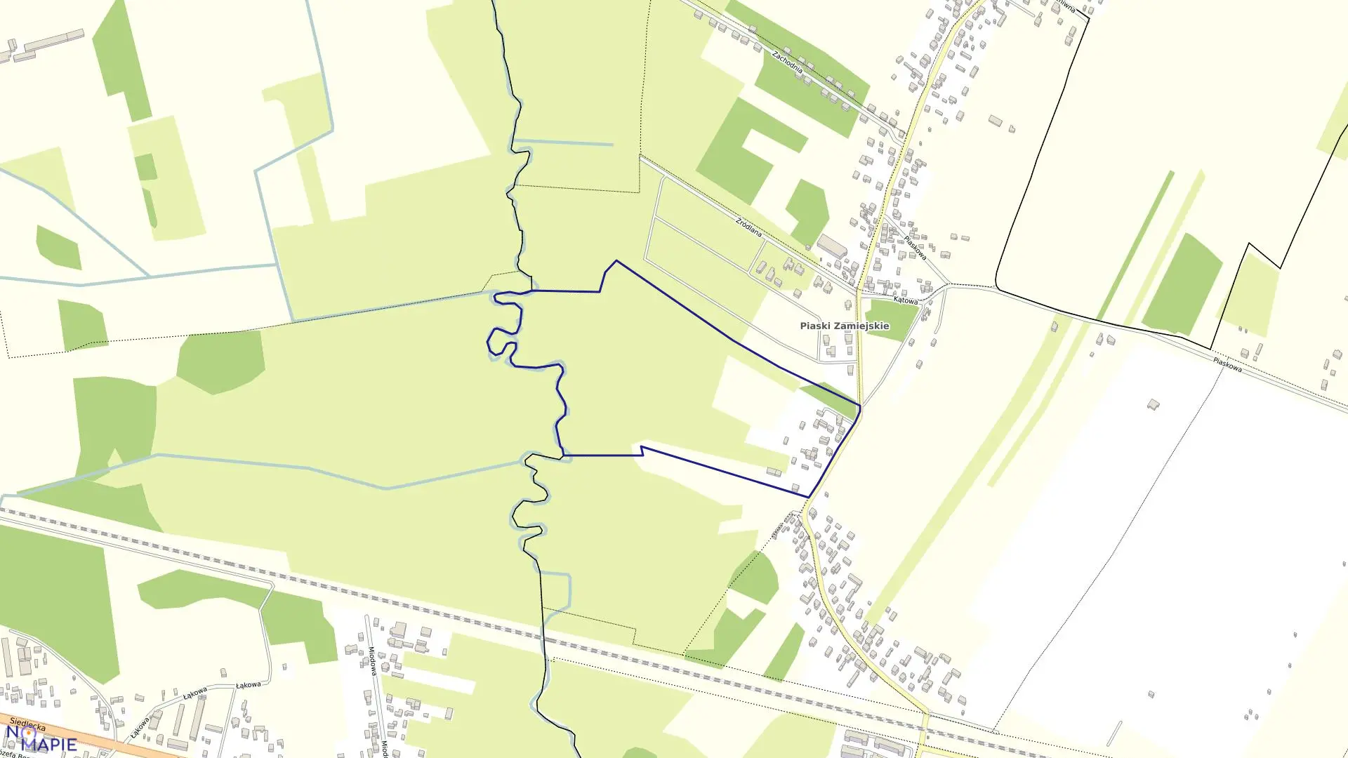 Mapa obrębu 7 w mieście Siedlce