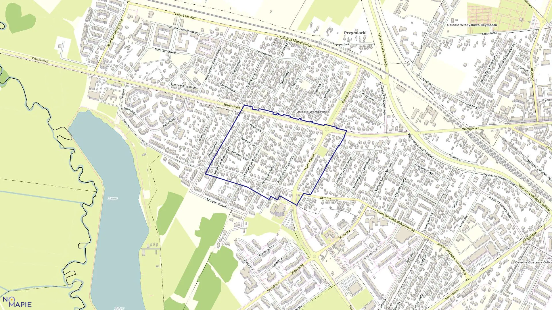 Mapa obrębu 85 w mieście Siedlce